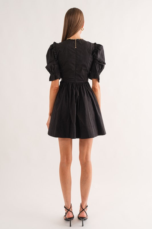 Tamra Black Mini Dress - Black