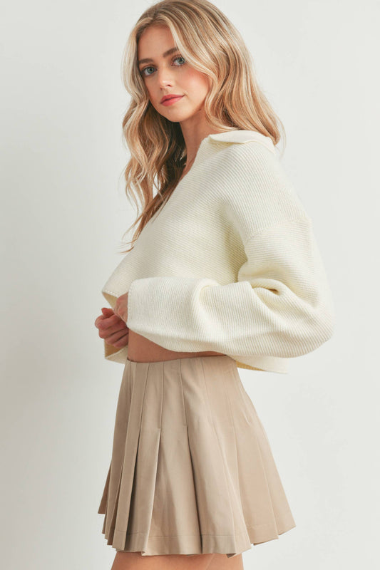 CROPPED HONEY SWEATER