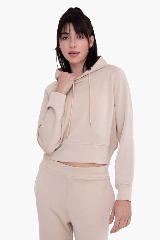 Elevated Cropped Hoodie Pullover