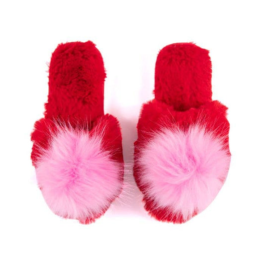 AMOR SLIPPERS, RED: Red / S/M fits size 6-8